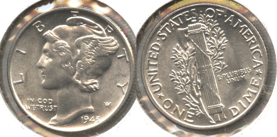 1945 Mercury Dime MS-60 #s