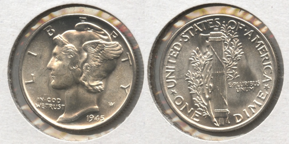 1945 Mercury Dime MS-63 #ad