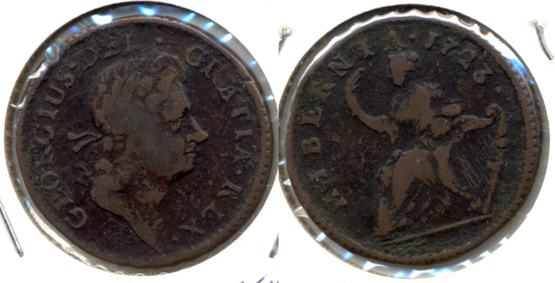 1723 Great Britain Half Penny Fine-12