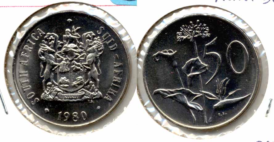 1980 South Africa 50 Cents MS