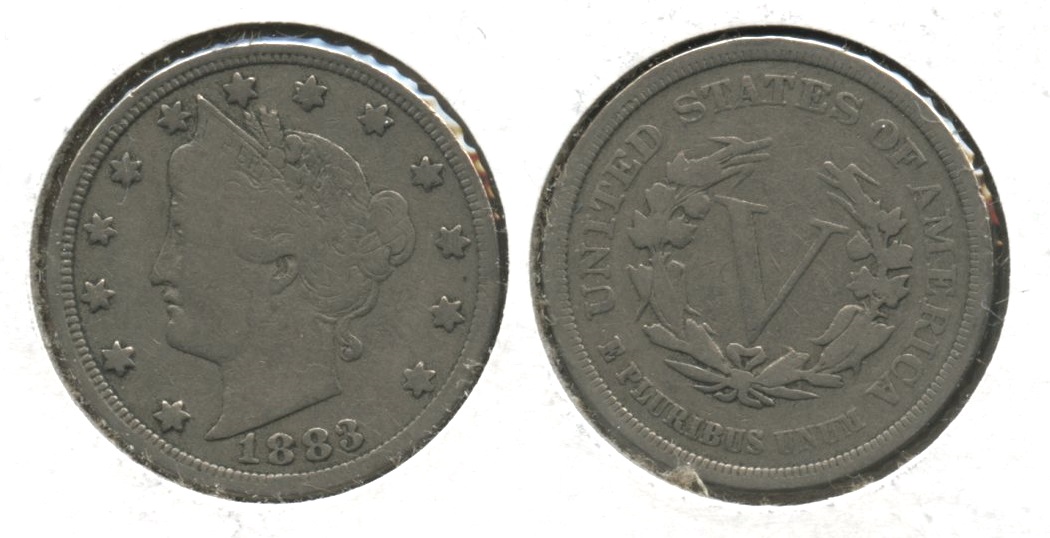 1883 No Cents Liberty Head Nickel VG-8 #ab