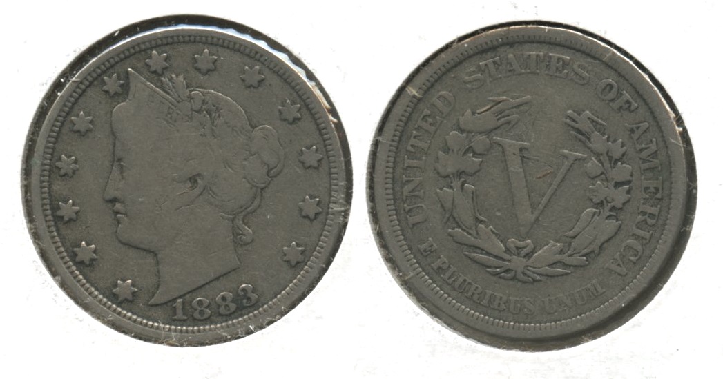 1883 No Cents Liberty Head Nickel VG-8 #w