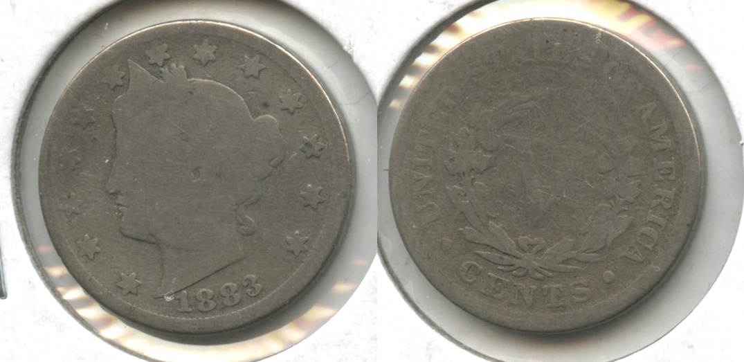 1883 With Cents Liberty Head Nickel Good-4 #ax