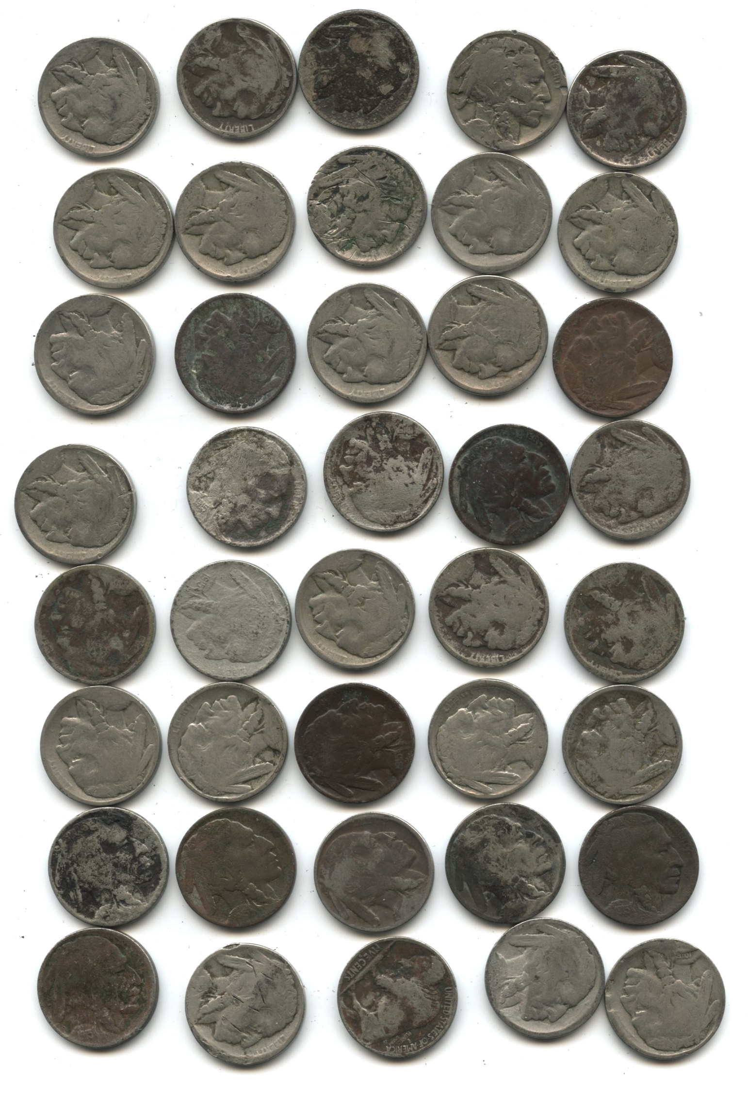 1915-D Buffalo Nickel Filler Roll