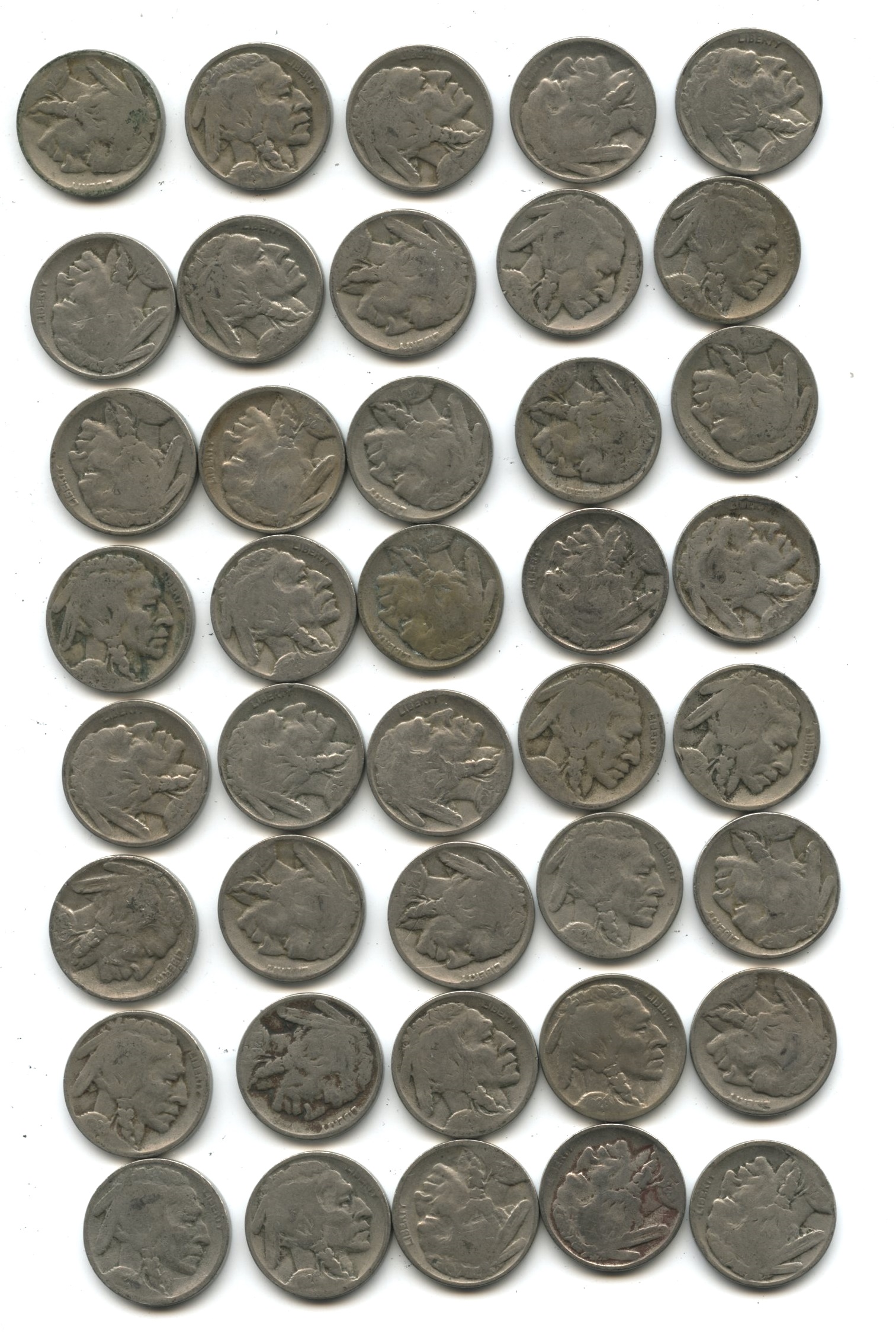 1926-D Buffalo Nickel AG-3 Roll #f