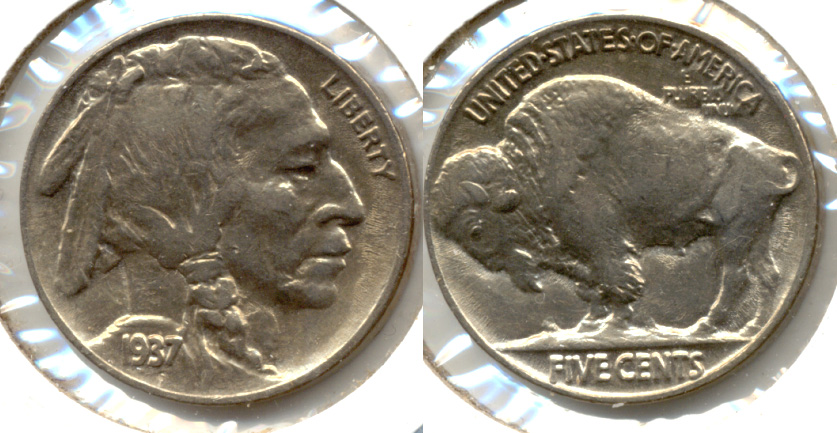 1937 Buffalo Nickel AU-55 p