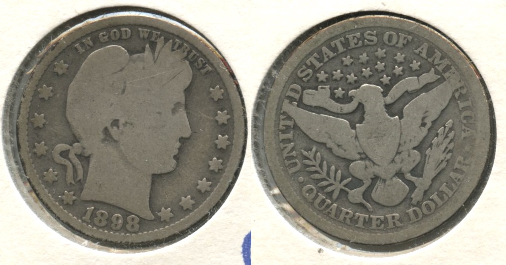 1898 Barber Quarter Good-4 #ad