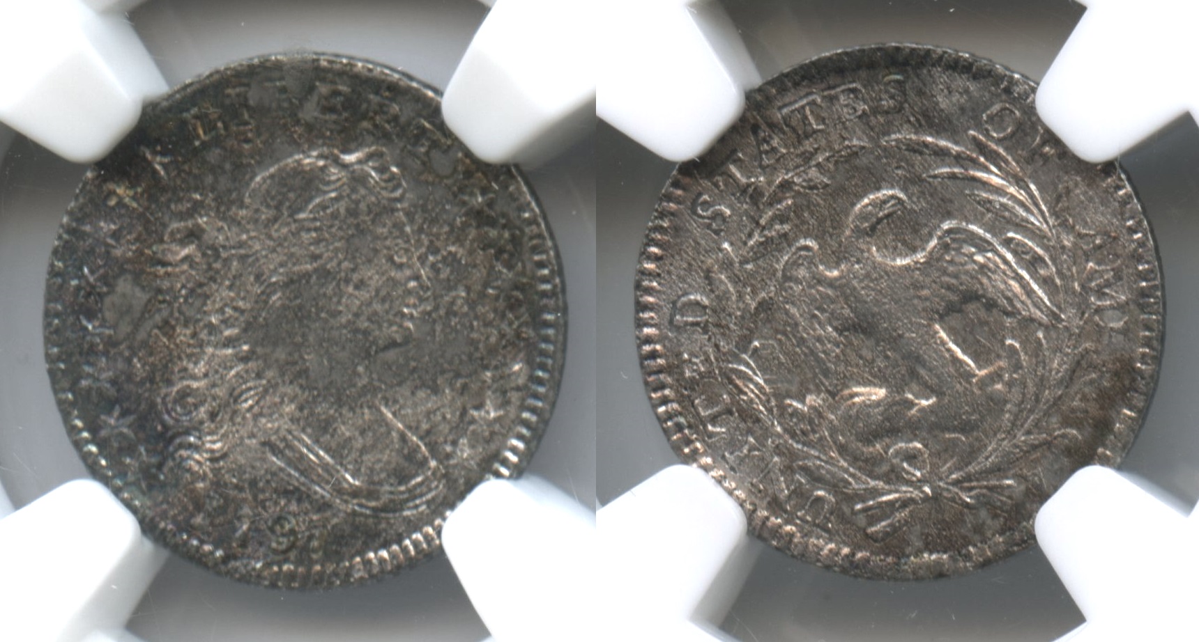 1797 Draped Bust Half Dime NGC AU Details